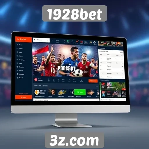 Interface do usuário no site de apostas 1928bet